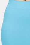 Red Rose Cotton Infused Medium Control Flared Saree Shapewear - Aqua Blue — thumbnail 6